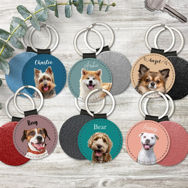 Women'S Keychain Accessories - Custom Pet Photo Keychain Personalized Dog