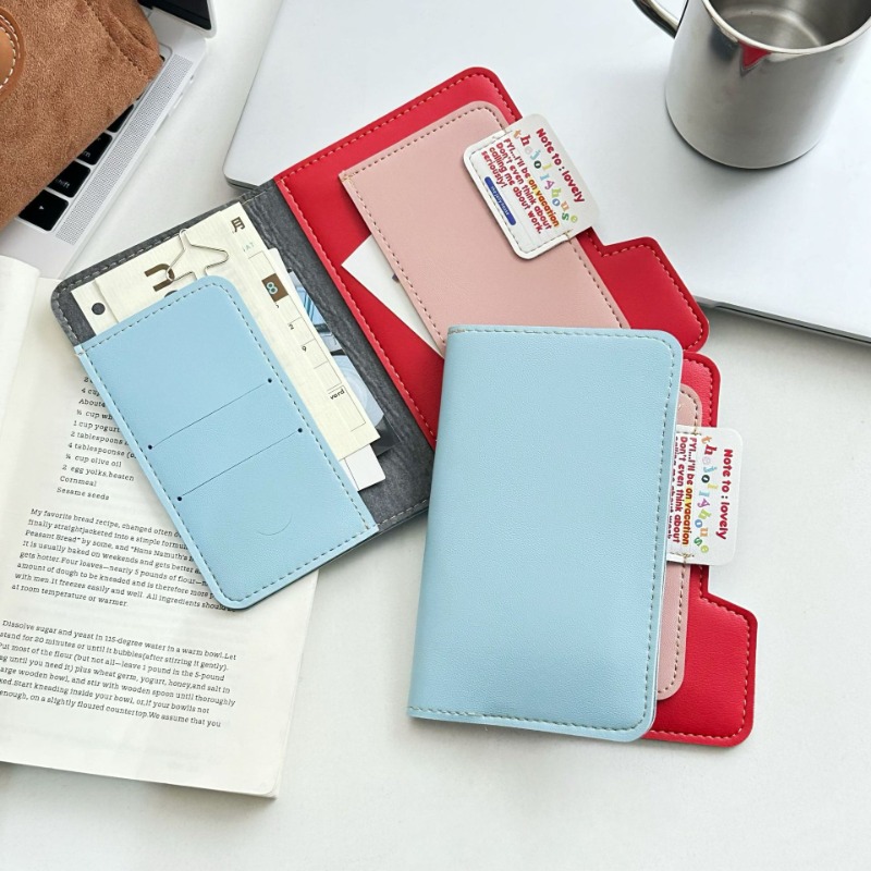 Women Accessories List - Ins Color Block Passport Holder Multi-Function