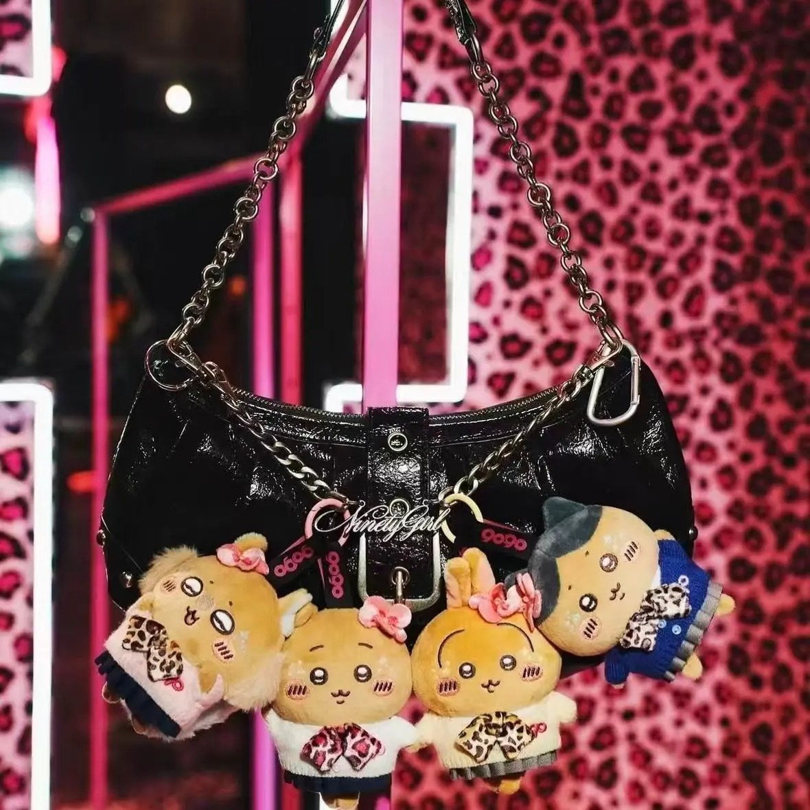 Women'S Keychain Accessories - jiyi Usagi Momonga Plush Keychain Leopard