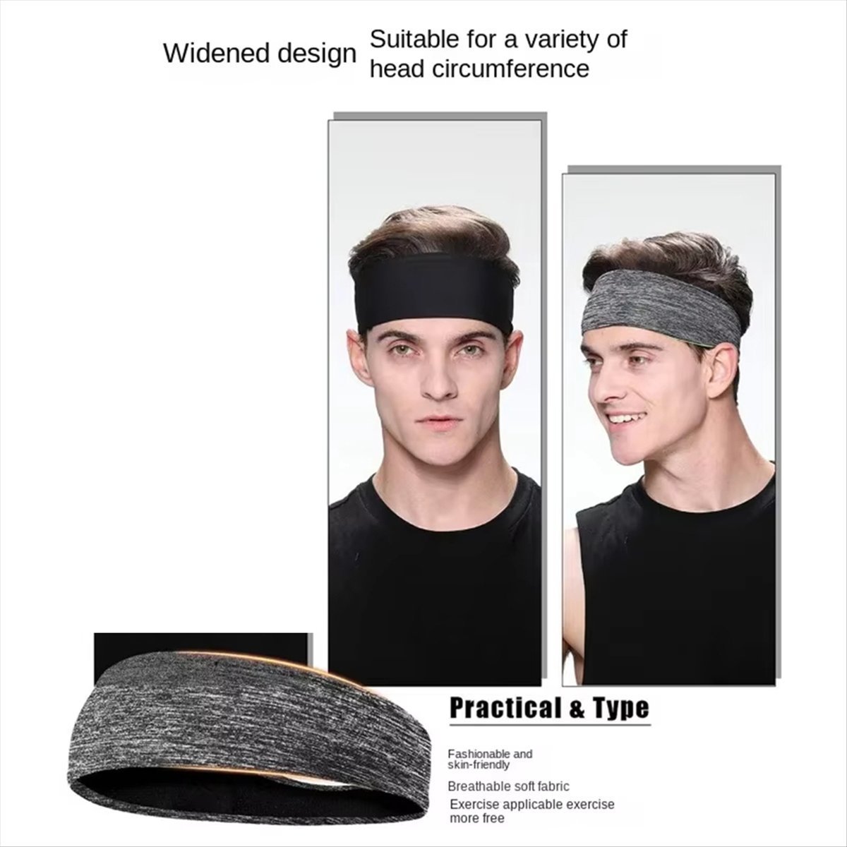 ABST Sweatband for Men Women E - Hair Band Elastic avaliação e preço