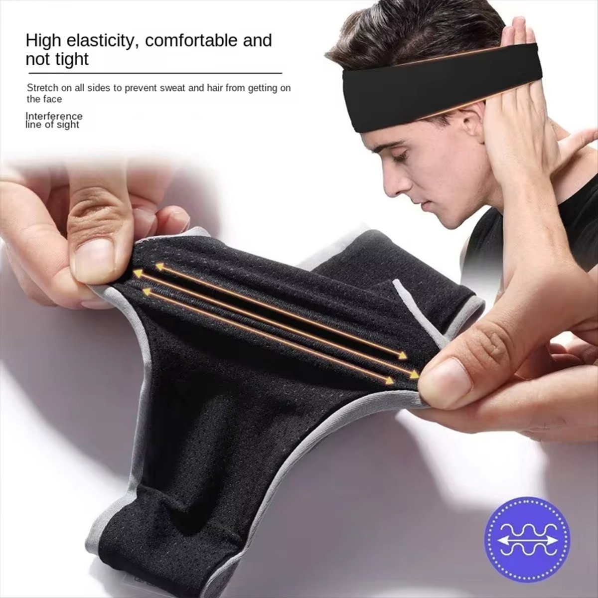 ABST Sweatband for Men Women E - Hair Band Elastic avaliação e preço