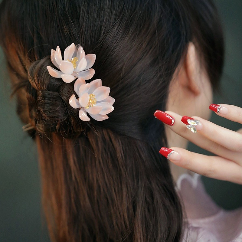 1Pair Vintage Hairpin Glazed F - Hair Fork Stick avaliação e preço