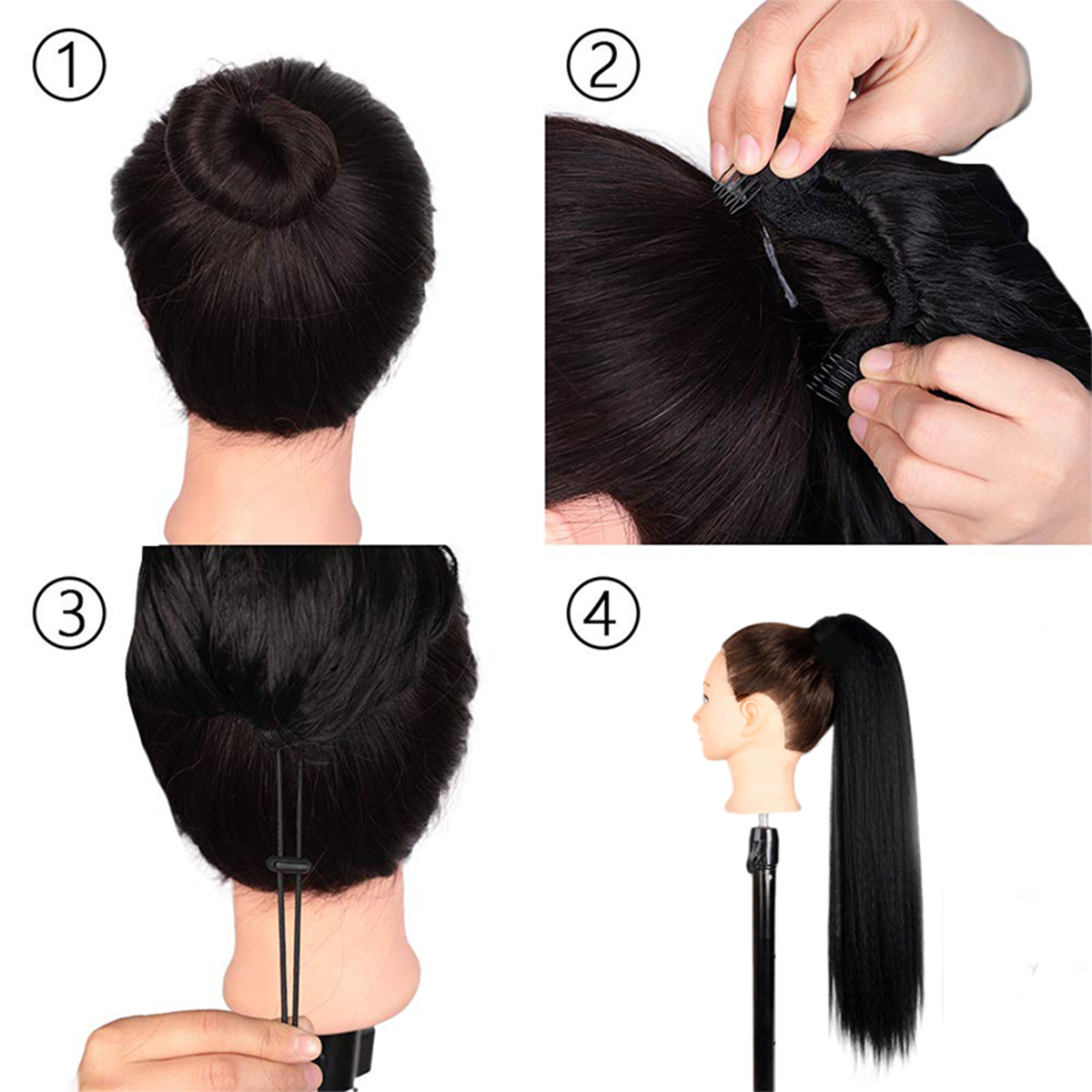 Drawstring Ponytail Hair Exten - Hair Band Elastic avaliação e preço