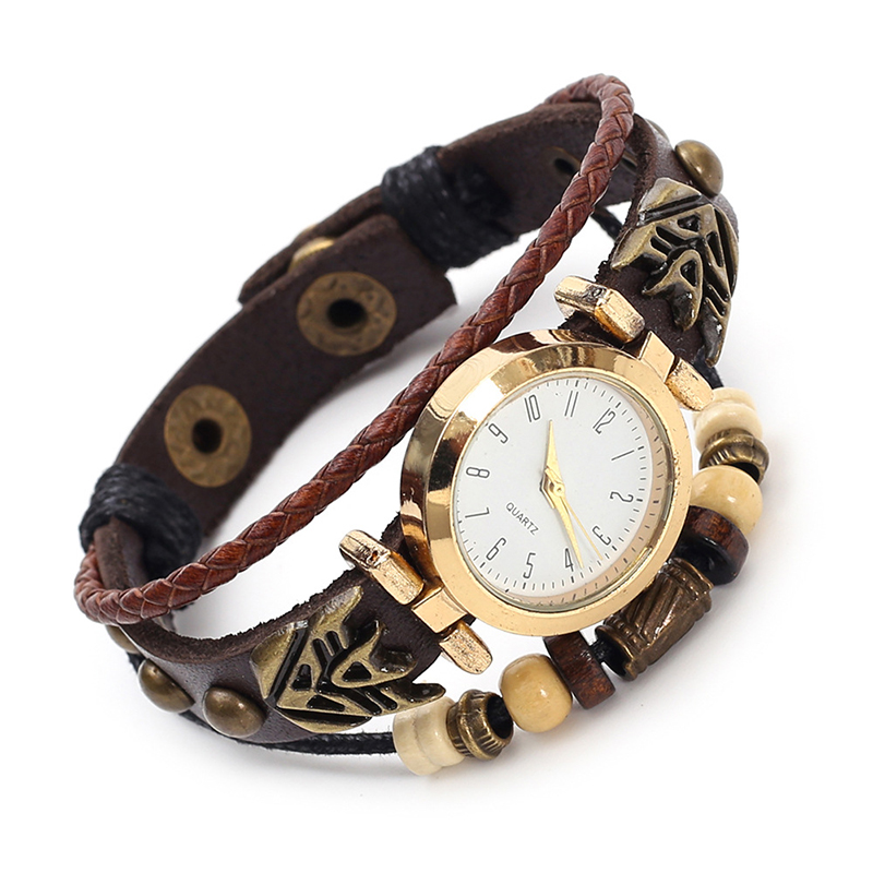 Vintage Leather Quartz Watch H - Women Accessories Pk avaliação e preço