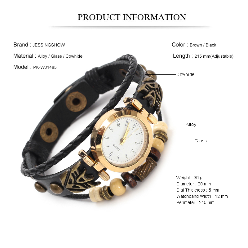 Vintage Leather Quartz Watch H - Women Accessories Pk avaliação e preço