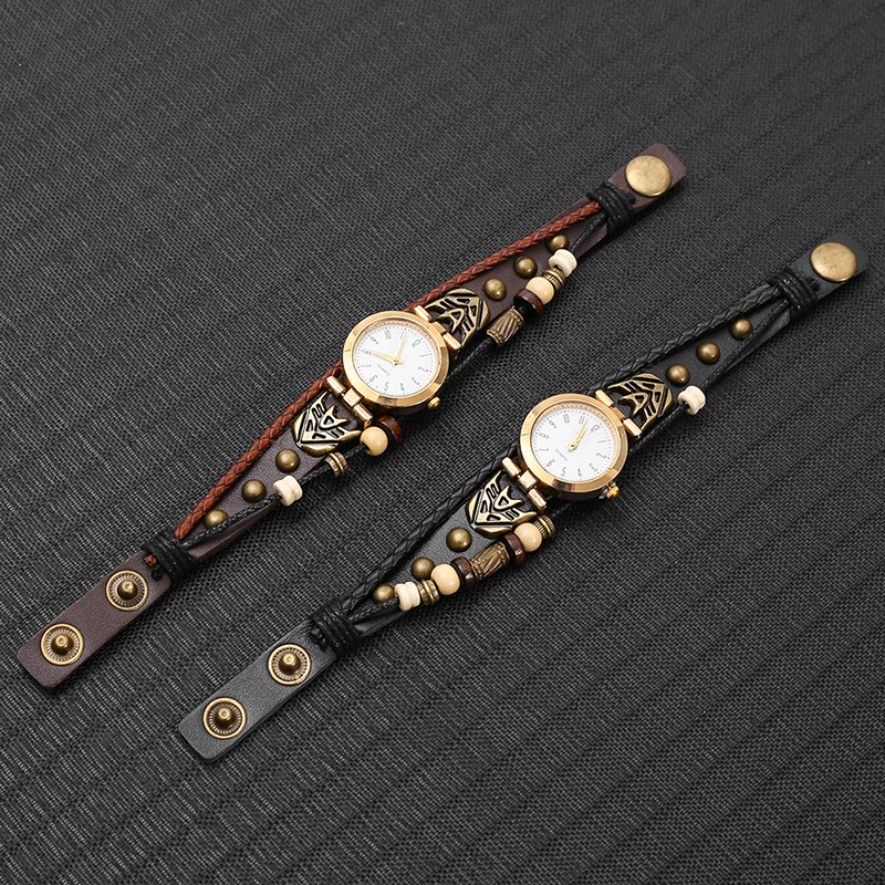 Vintage Leather Quartz Watch H - Women Accessories Pk avaliação e preço