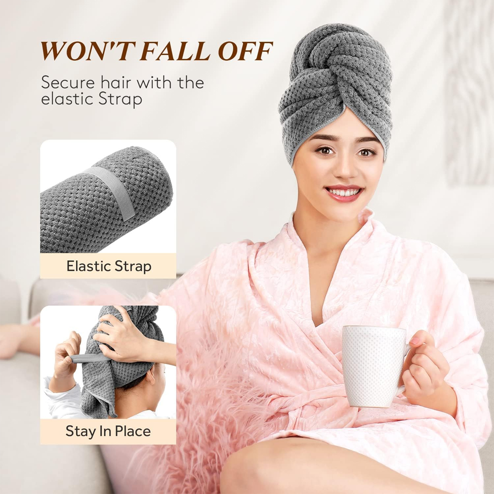 Microfiber Hair Towel Extra La - Hair Band Elastic avaliação e preço