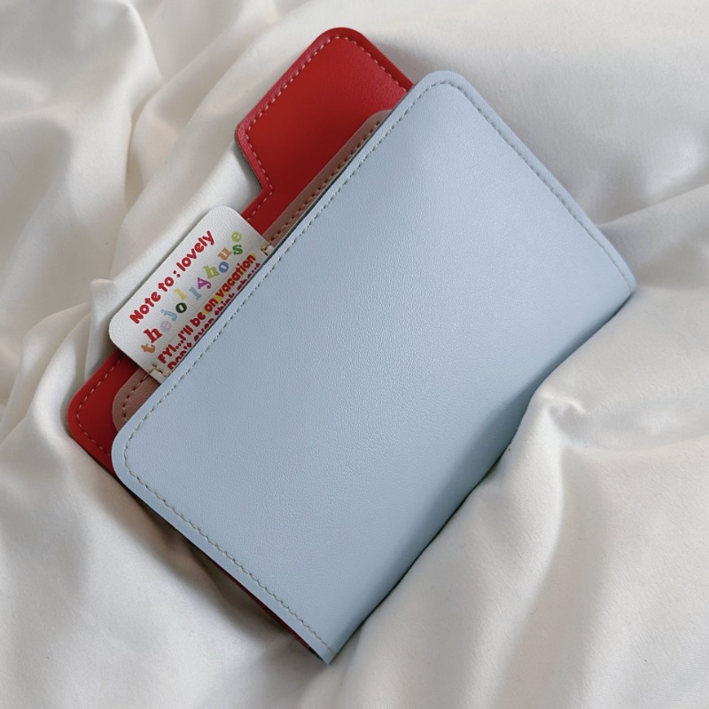 Ins Color Block Passport Holde - Women Accessories List avaliação e preço
