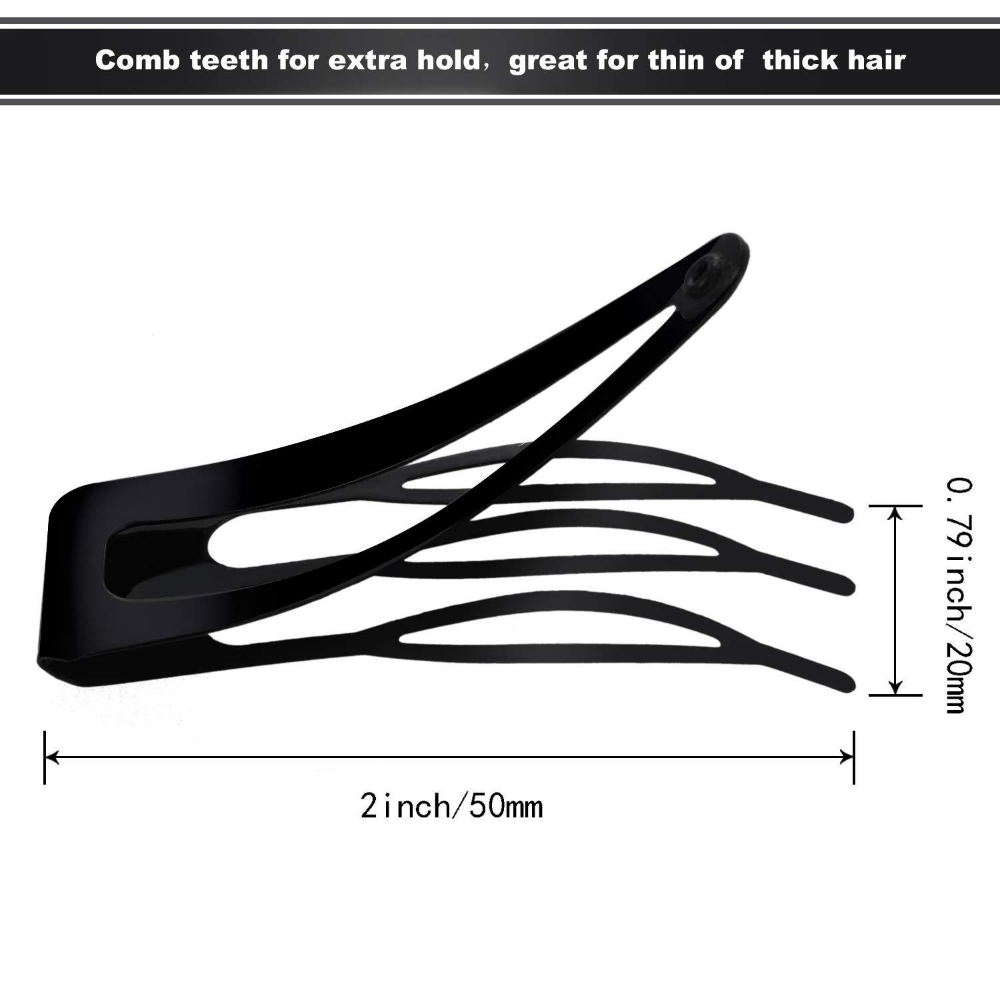 10pcs/lot Metal Snap Hair Clip - Women Accessories List avaliação e preço