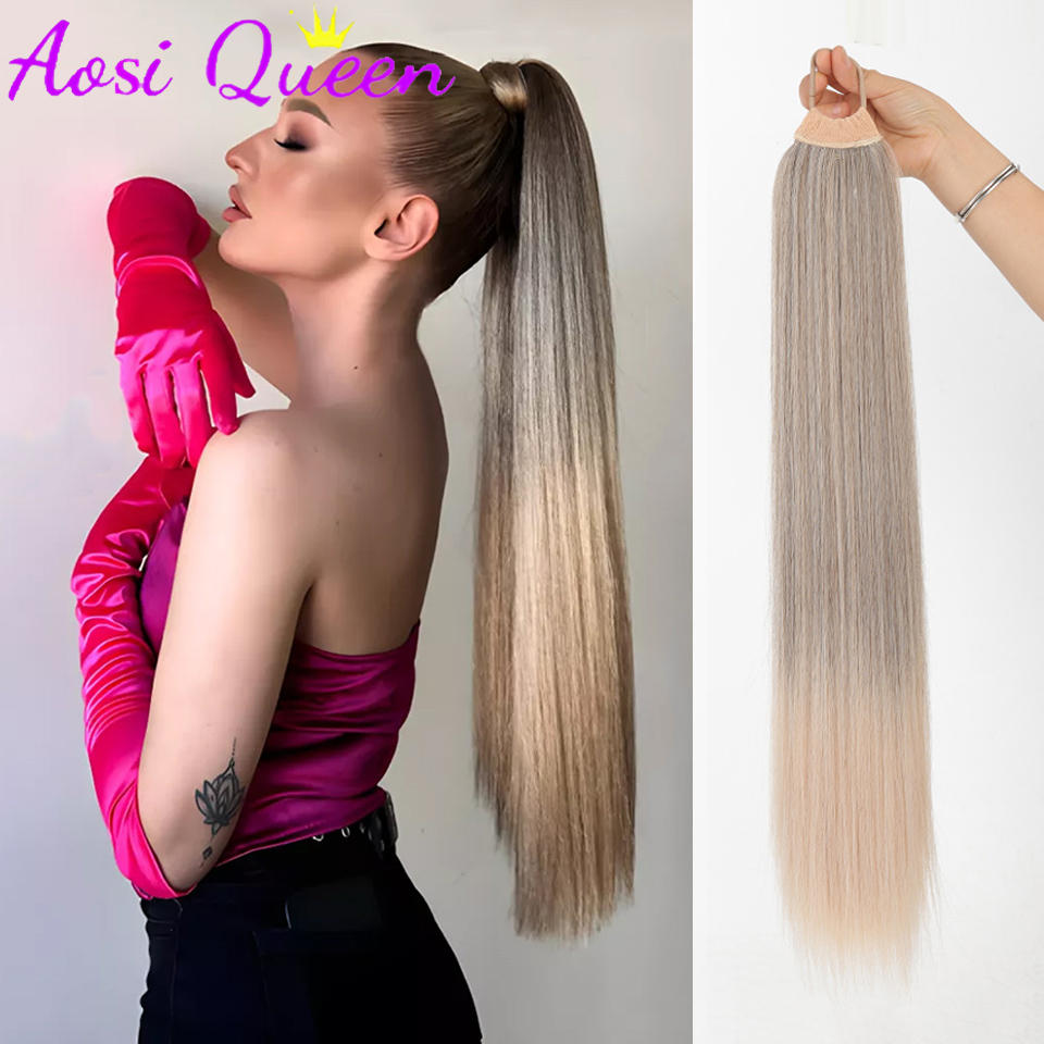 AOSI  Wig Ponytail Female 2024 - Hair Band Elastic avaliação e preço