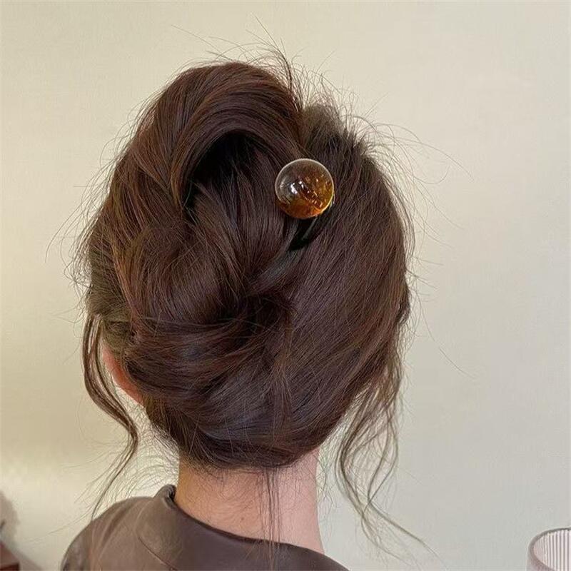 Fashion Colored Pearl U-Shaped - Hair Fork Stick avaliação e preço