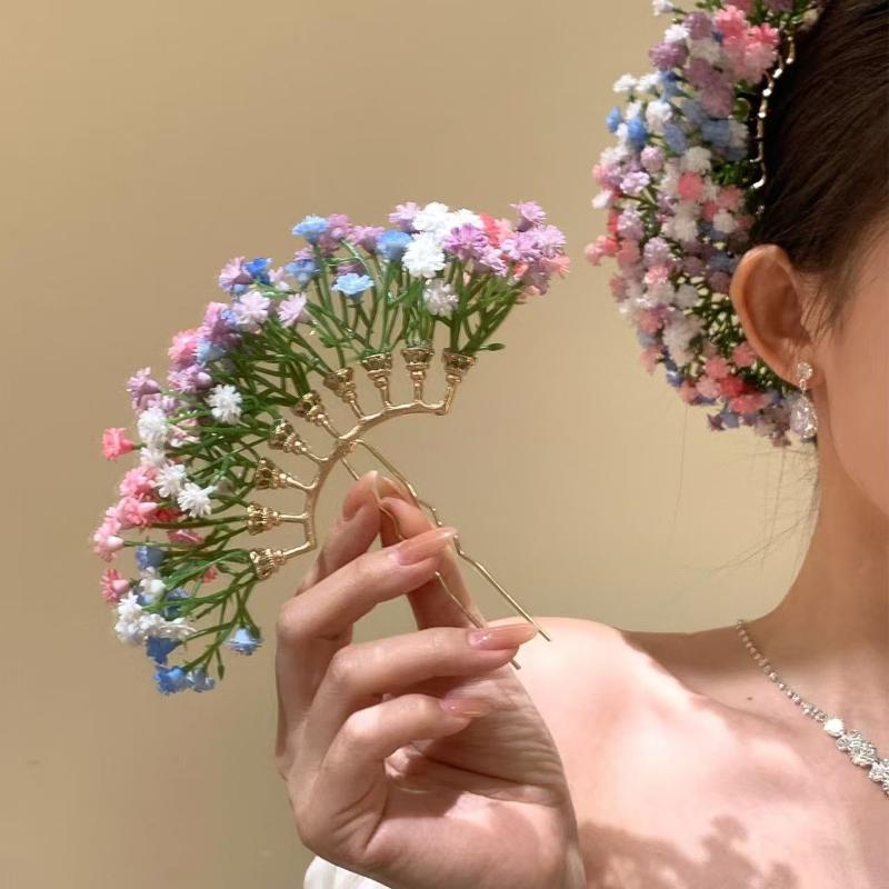 Artificial Flower Bridal Weddi - Hair Fork Stick avaliação e preço