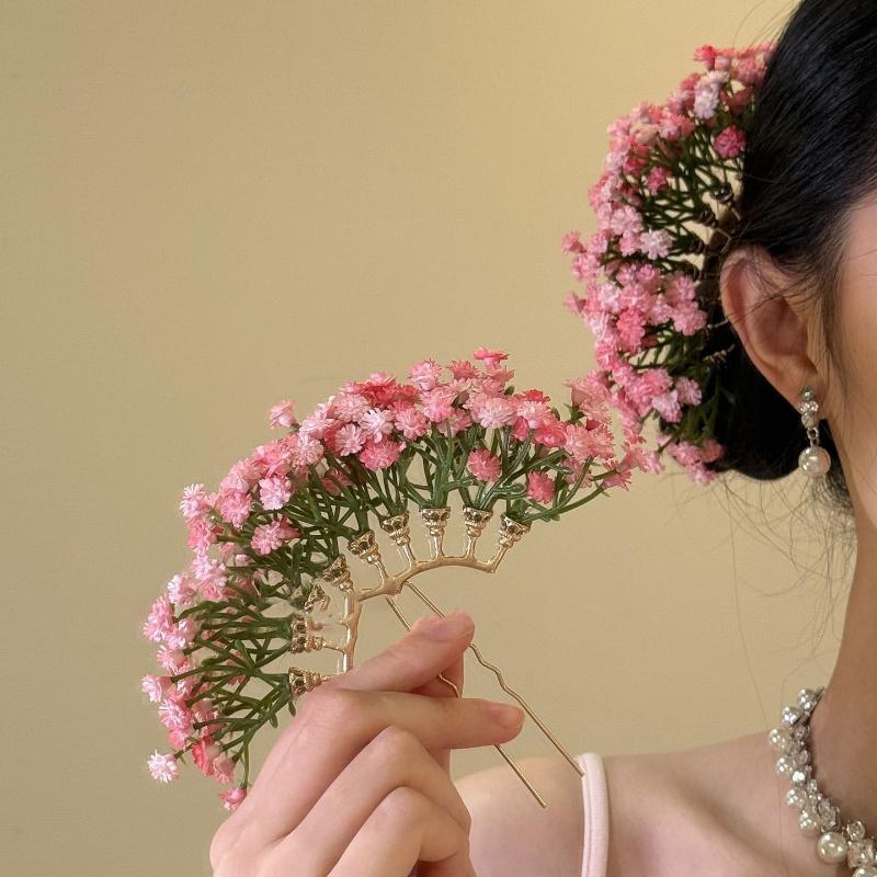 Artificial Flower Bridal Weddi - Hair Fork Stick avaliação e preço