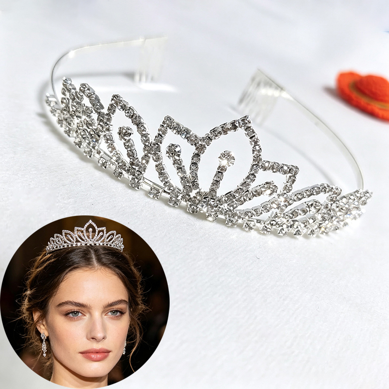 Silver Color Sparkling Rhinest - Women'S Vintage Accessories avaliação e preço