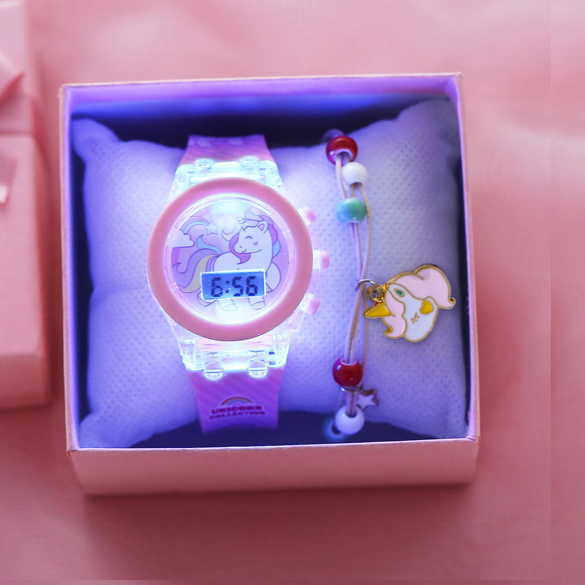 Cute Unicorn Girls Watches wit - Women Accessories Display avaliação e preço