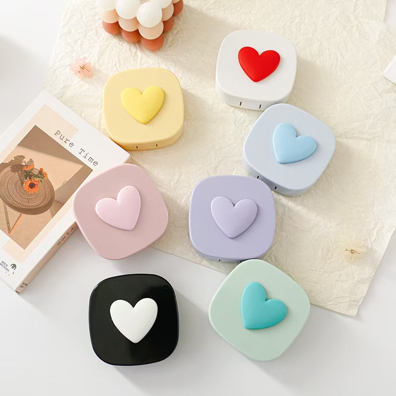 Heart Contact Lens Case with M - Women Accessories List avaliação e preço