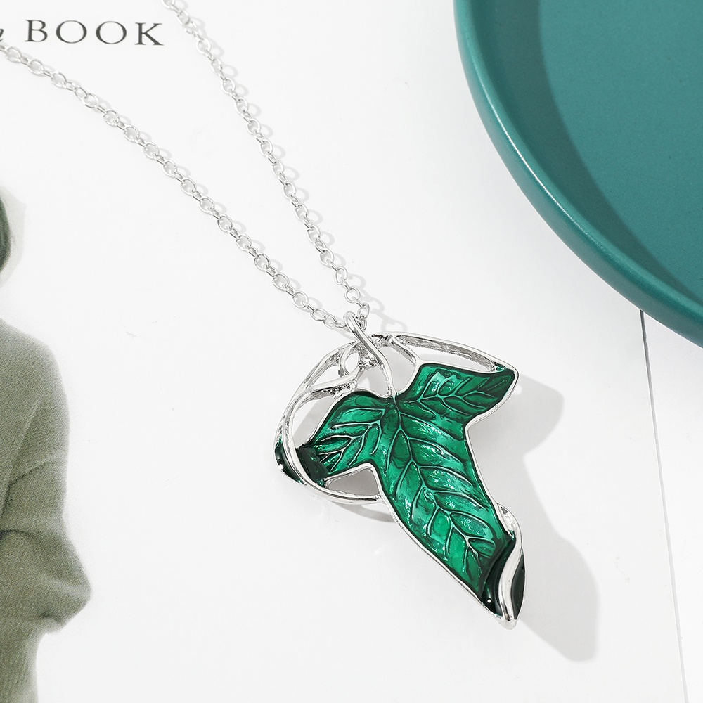Vintage Green Leaf Pendant Nec - Women'S Vintage Accessories avaliação e preço