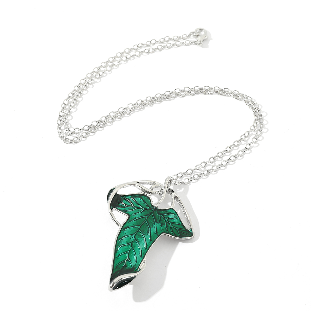 Vintage Green Leaf Pendant Nec - Women'S Vintage Accessories avaliação e preço