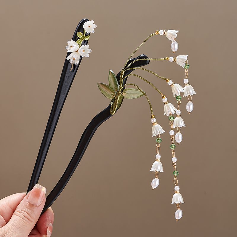 Wooden Flower Hairpin Vintage  - Hair Fork Stick avaliação e preço