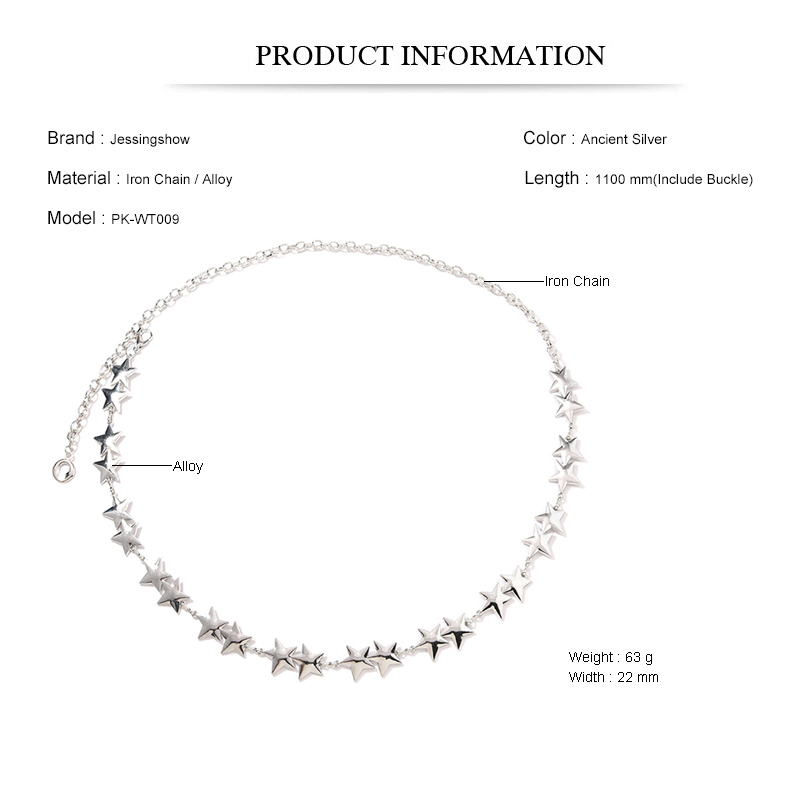 New Alloy Five-Point Star Wais - Women Accessories Pk avaliação e preço