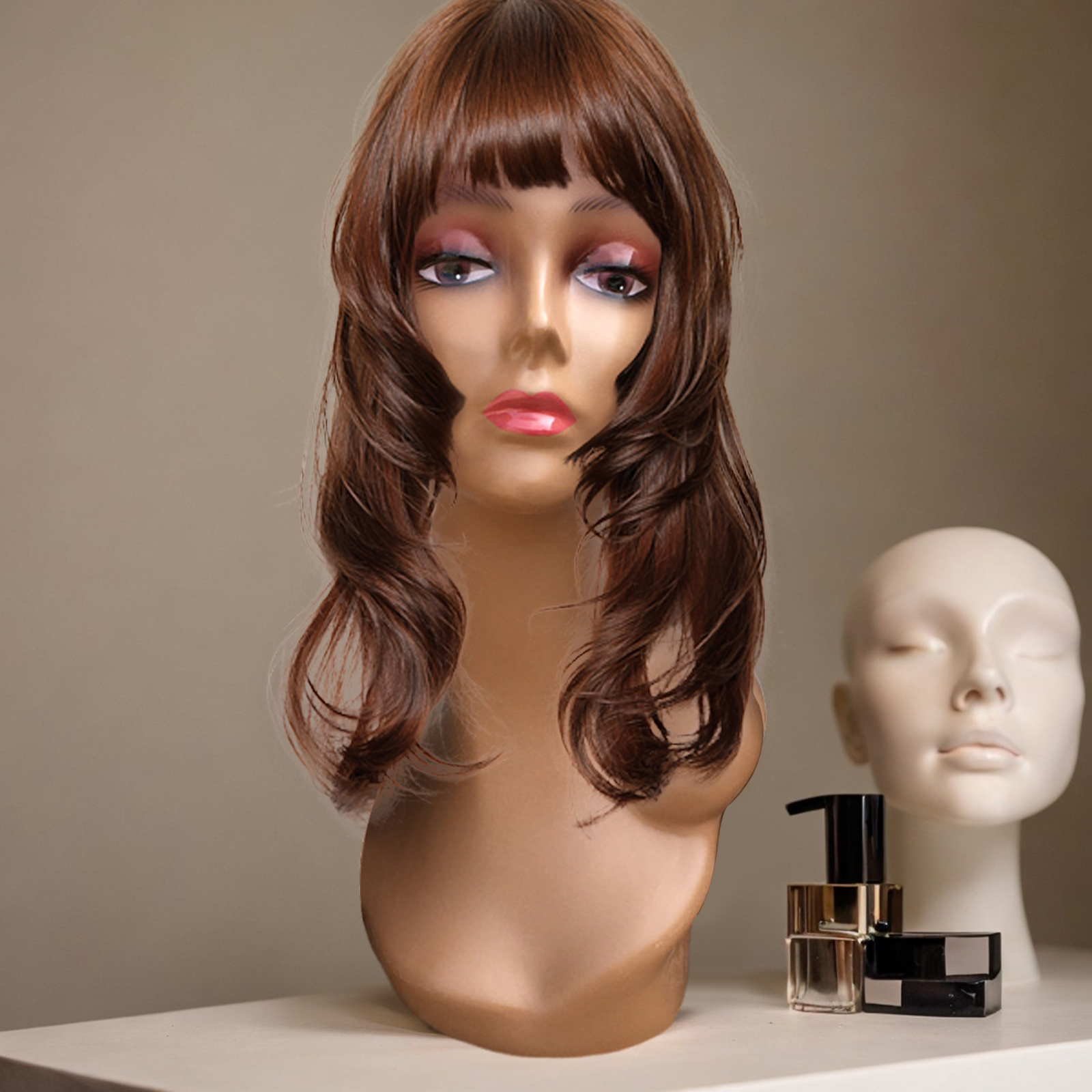 Woman Mannequin Head with Shou - Women Accessories Display avaliação e preço