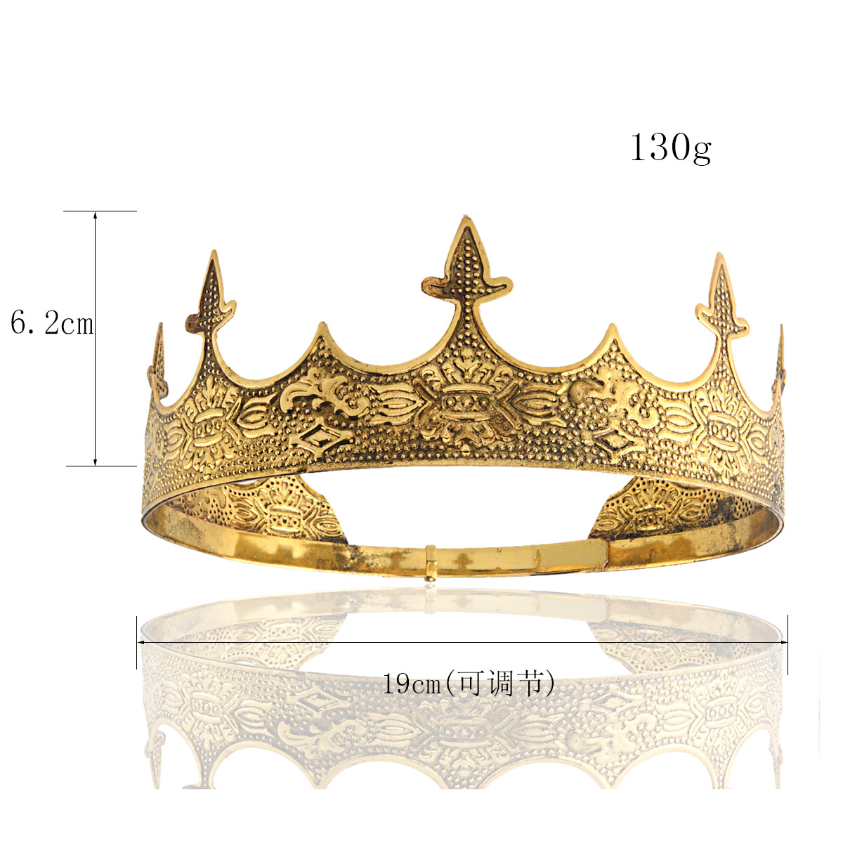 Tiara Vintage Gold King Crown  - Women'S Vintage Accessories avaliação e preço