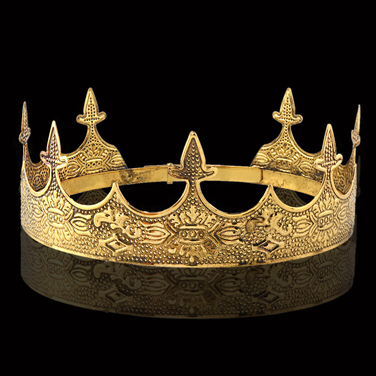 Tiara Vintage Gold King Crown  - Women'S Vintage Accessories avaliação e preço