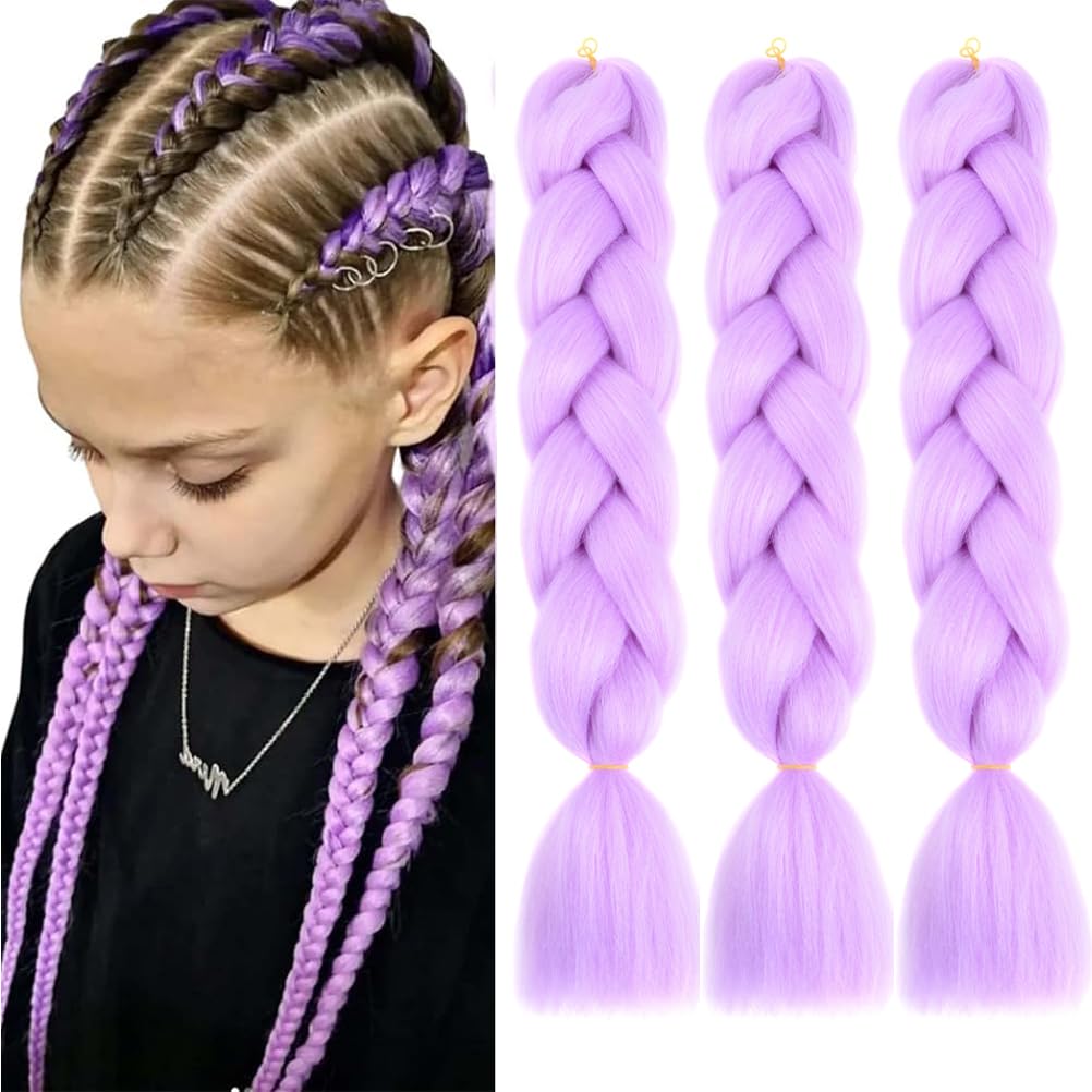 24-Inch Purple Ponytail Hair E - Hair Band Elastic avaliação e preço