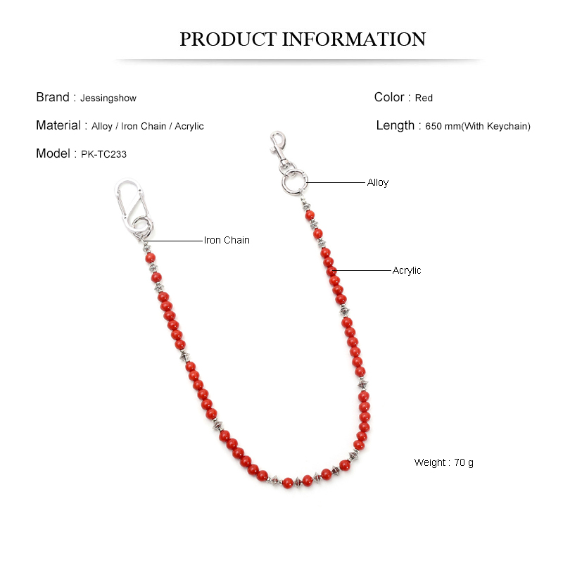 Hip Hop Punk Jean Chain Red Be - Women Accessories Pk avaliação e preço
