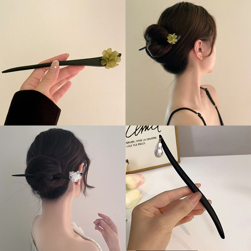 Vintage Chinese Style Wooden F - Hair Fork Stick avaliação e preço