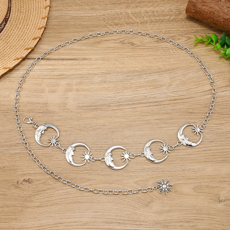 Alloy Silver Moon Waist Chain  - Women Accessories Pk avaliação e preço