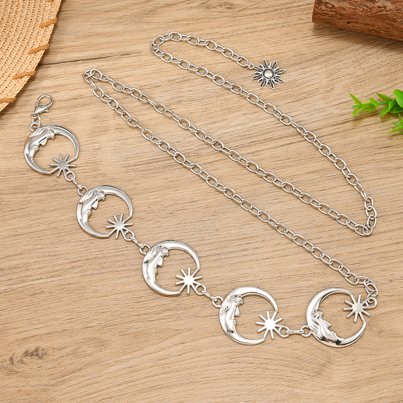 Alloy Silver Moon Waist Chain  - Women Accessories Pk avaliação e preço