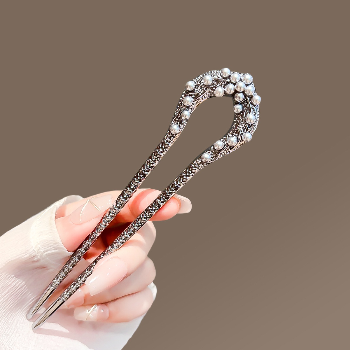 New Pearl U Shaped Hairpin For - Hair Fork Stick avaliação e preço