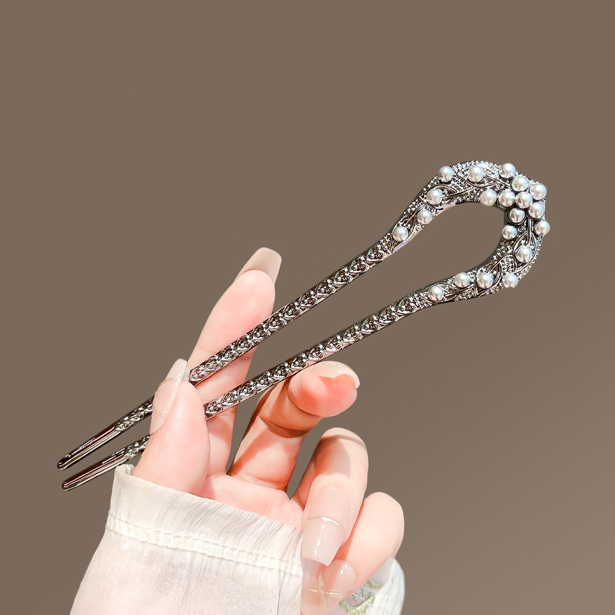 New Pearl U Shaped Hairpin For - Hair Fork Stick avaliação e preço