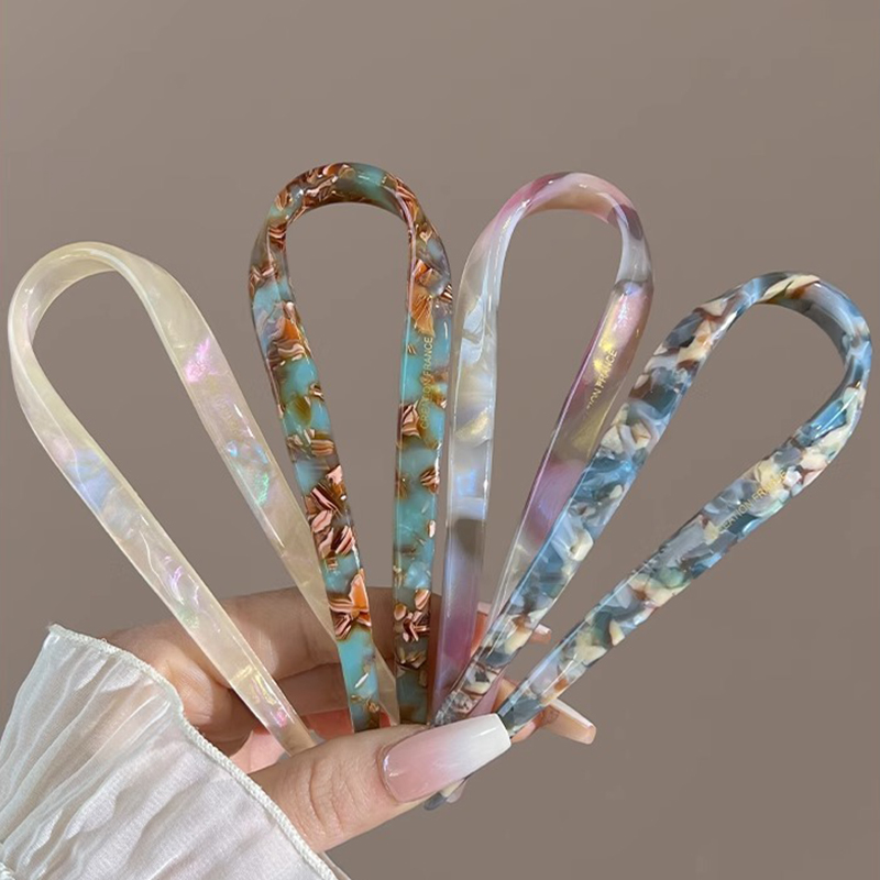 U-Shaped Hair Sticks Acetate A - Hair Fork Stick avaliação e preço