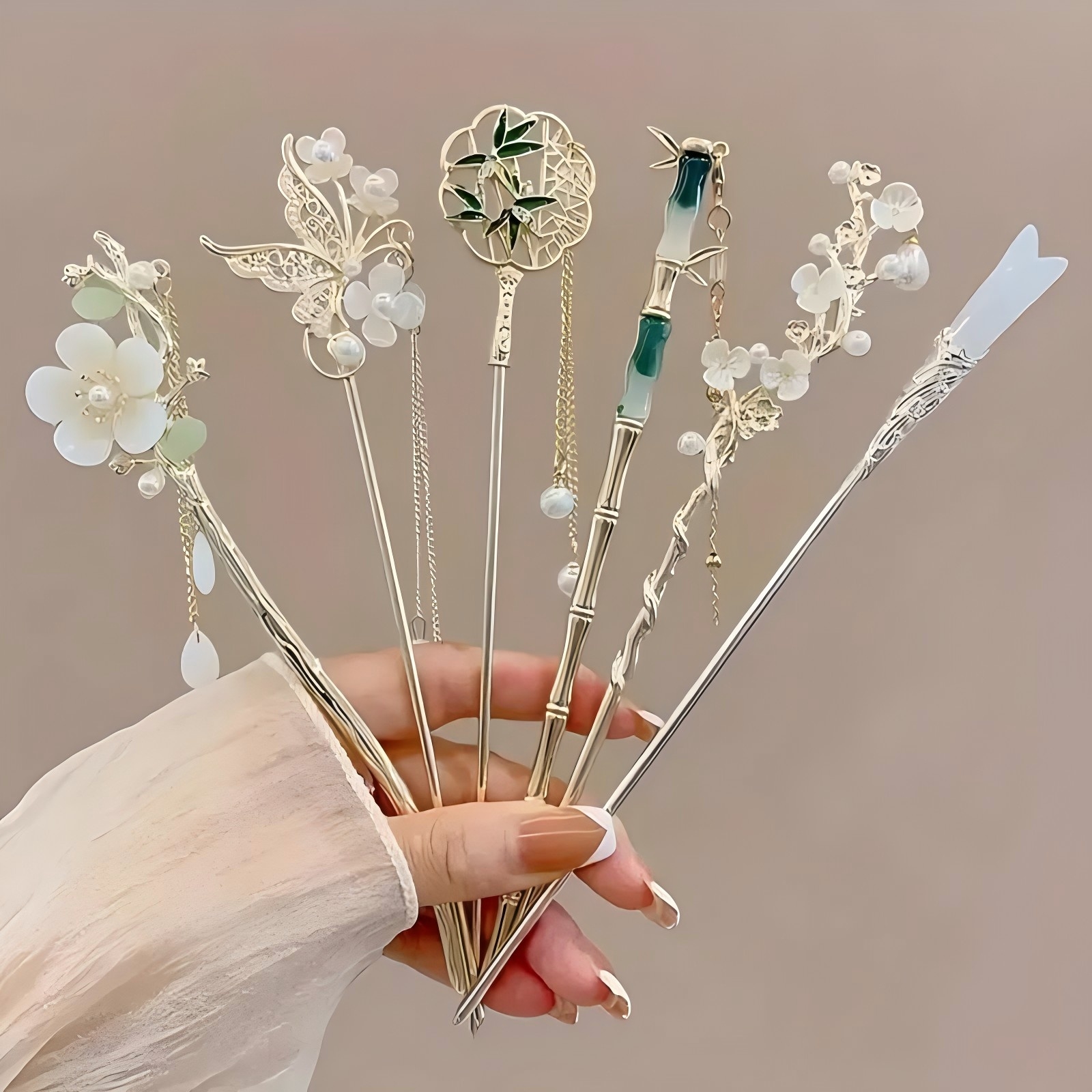 1/6pcs Elegant Chinese Style T - Hair Fork Stick avaliação e preço