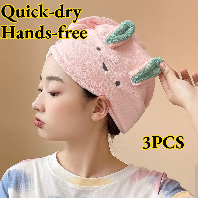 Hair Towel Cartoon Cute Absorb - Hair Band Elastic avaliação e preço