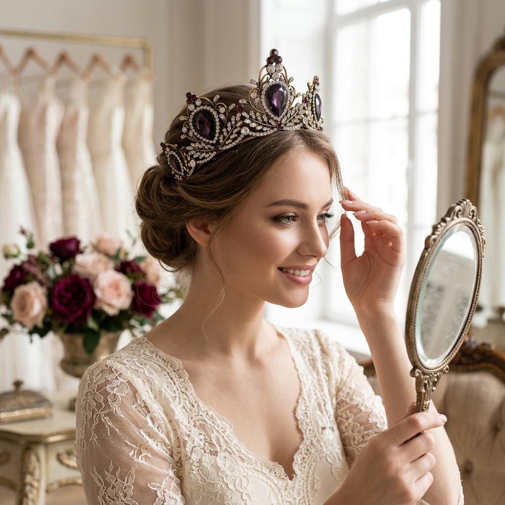 Crown Headpiece Lightweight Ba - Women'S Vintage Accessories avaliação e preço