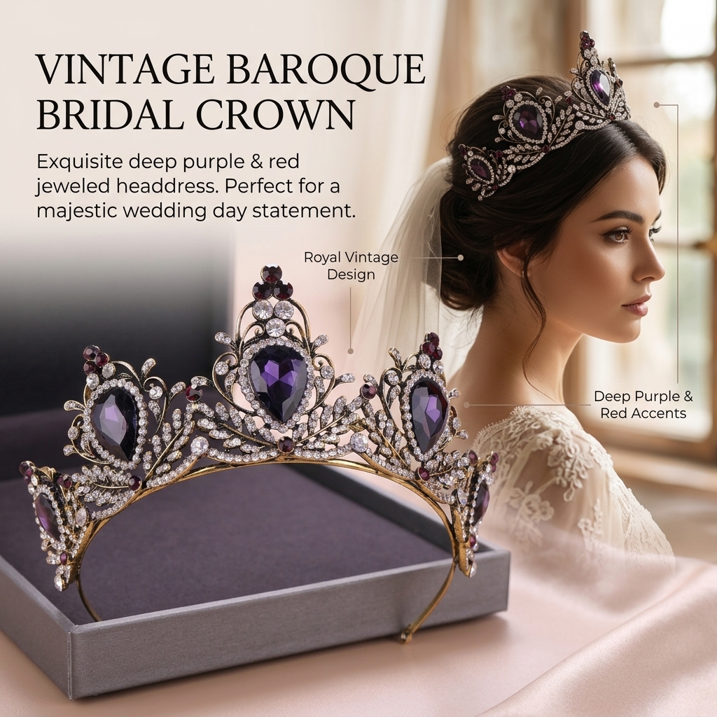 Crown Headpiece Lightweight Ba - Women'S Vintage Accessories avaliação e preço