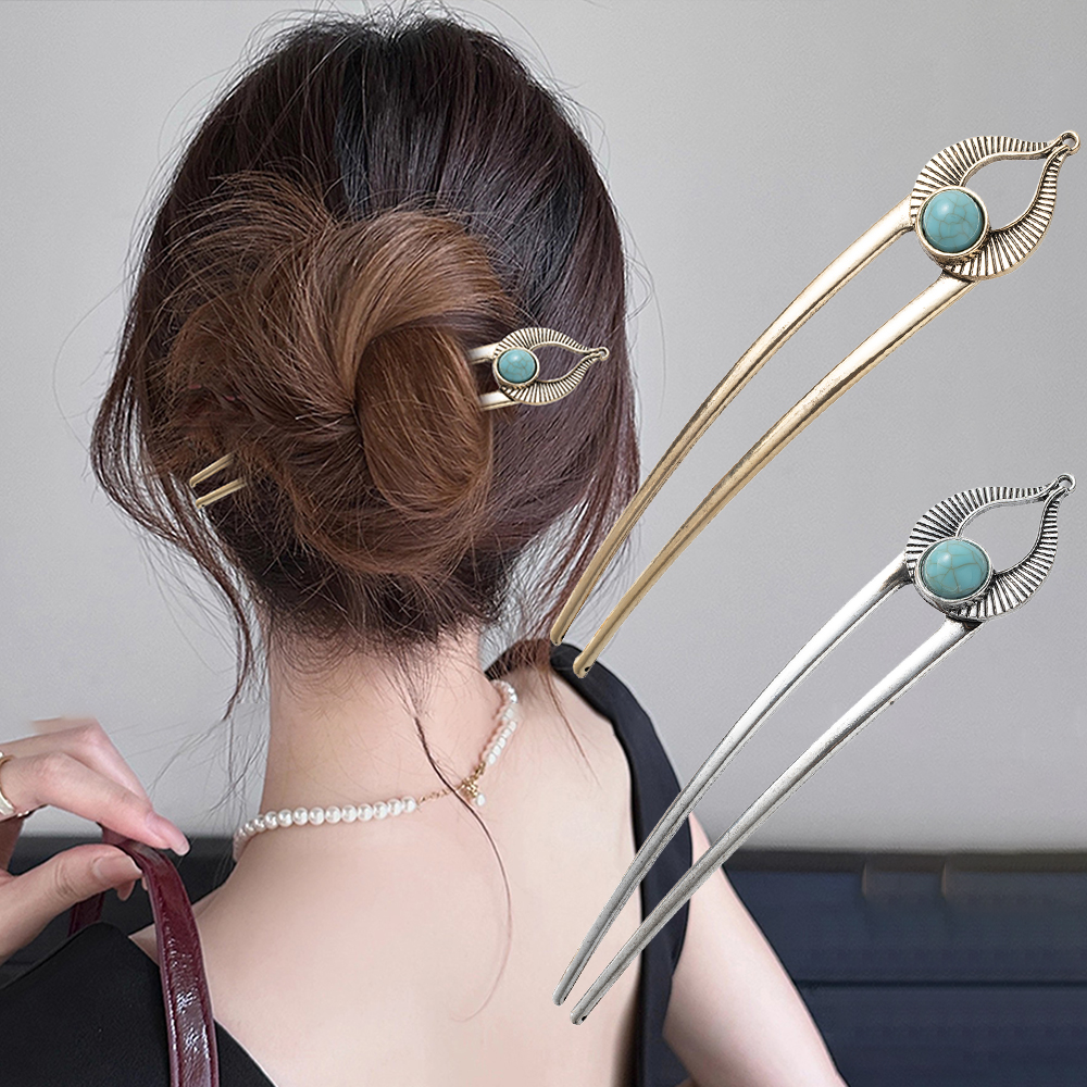 Egypt Turquoise U Shape Hair F - Hair Fork Stick avaliação e preço