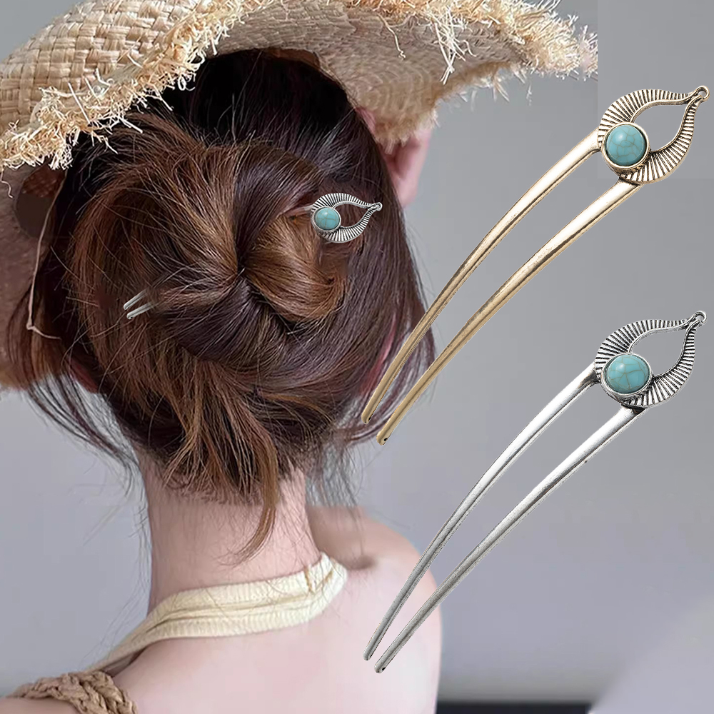 Egypt Turquoise U Shape Hair F - Hair Fork Stick avaliação e preço