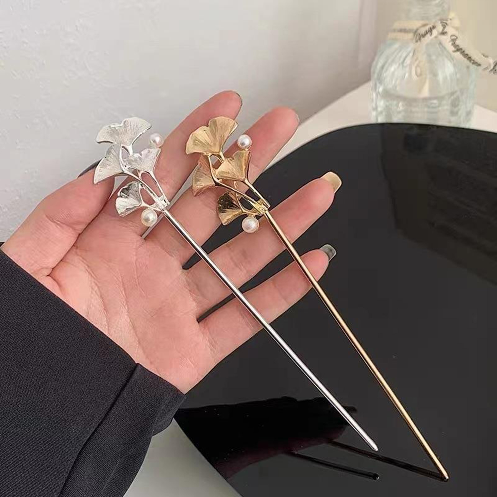 Ginkgo Leaf Hair Stick For Wom - Hair Fork Stick avaliação e preço