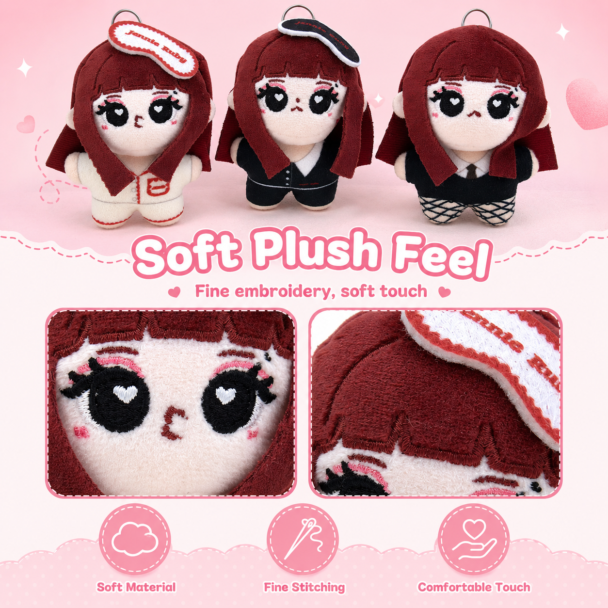 Cute Jennie Ruby Plush Keychai - Women'S Keychain Accessories avaliação e preço