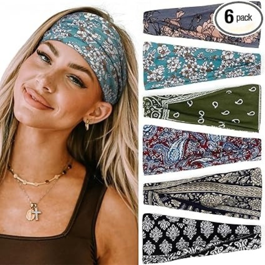 Headbands for Women Boho Elast - Hair Band Elastic avaliação e preço