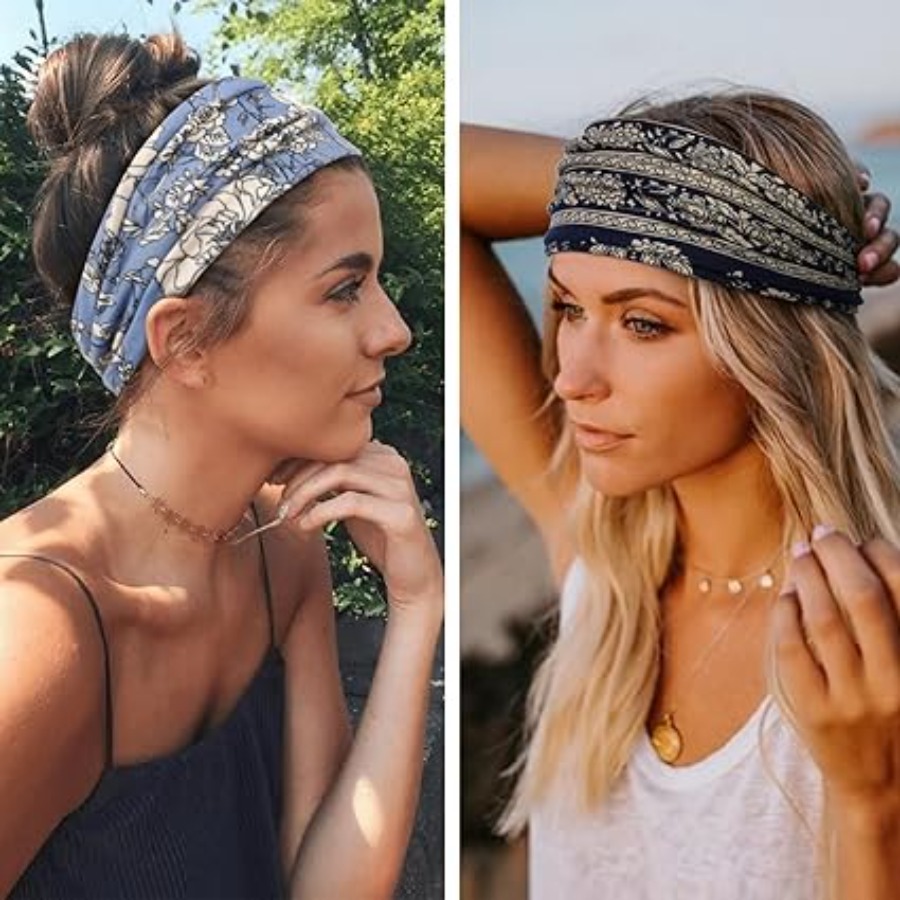 Headbands for Women Boho Elast - Hair Band Elastic avaliação e preço