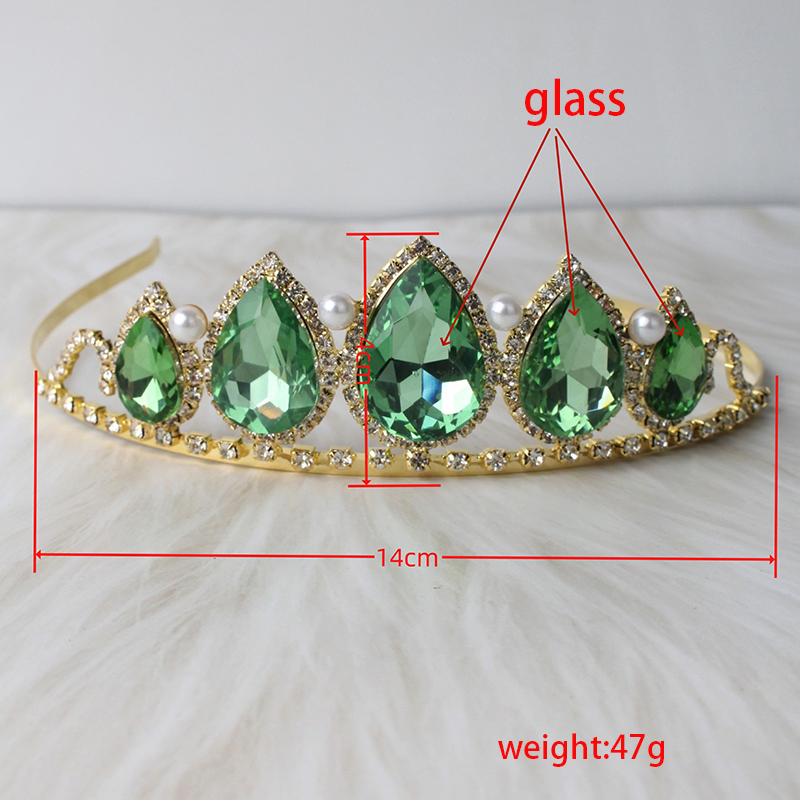 Green Water Drop Rhinestone Cr - Women'S Vintage Accessories avaliação e preço