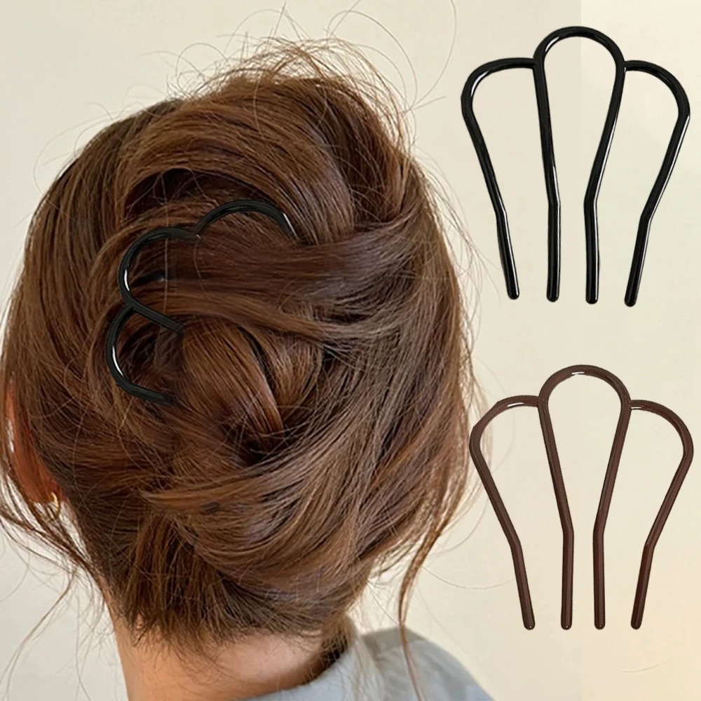 Elegant Soft Acrylic U-Shape H - Hair Fork Stick avaliação e preço