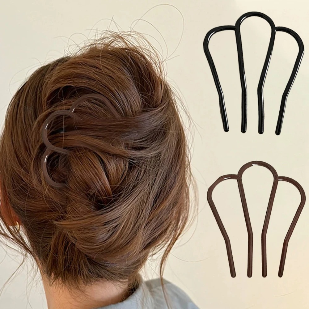 Elegant Soft Acrylic U-Shape H - Hair Fork Stick avaliação e preço