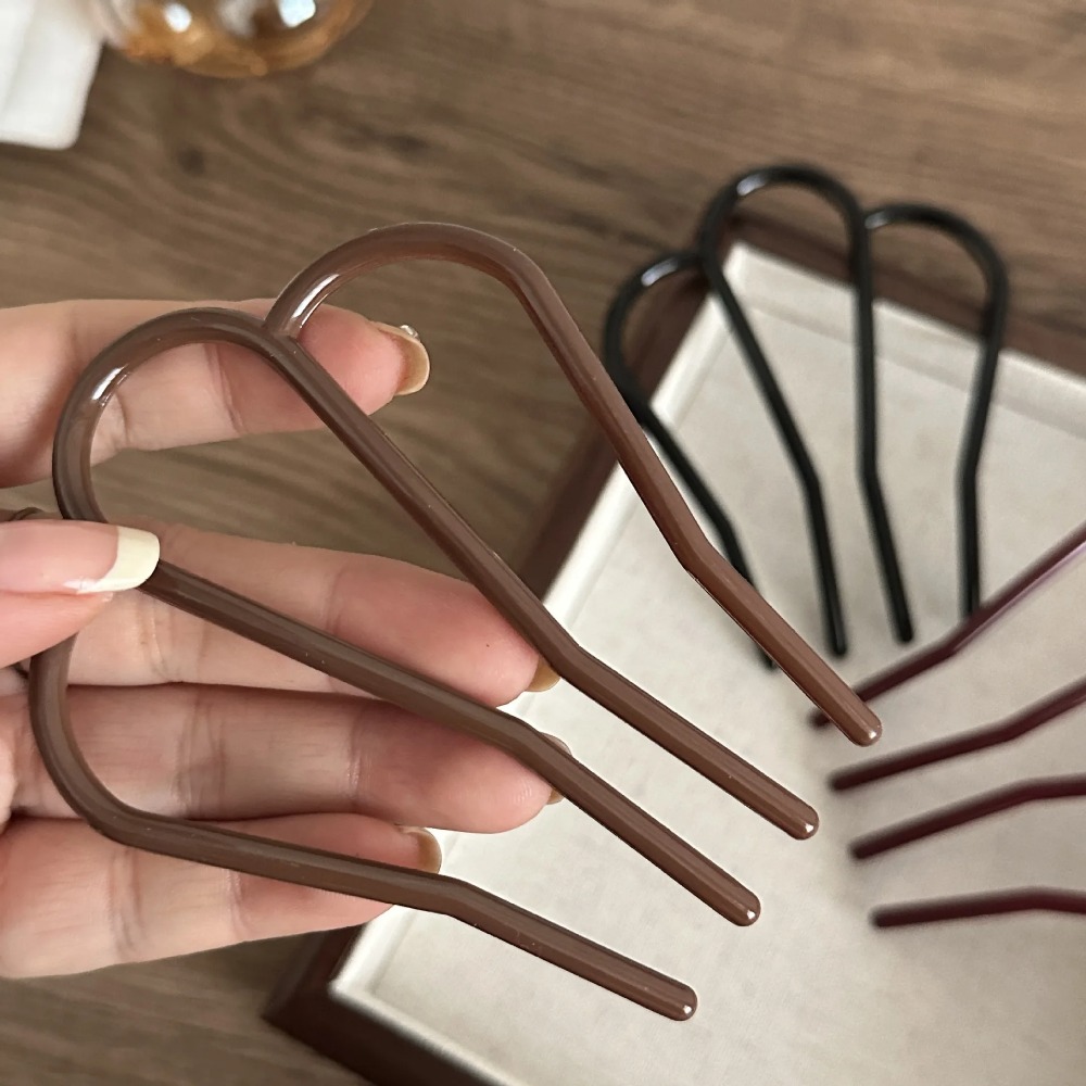 Elegant Soft Acrylic U-Shape H - Hair Fork Stick avaliação e preço