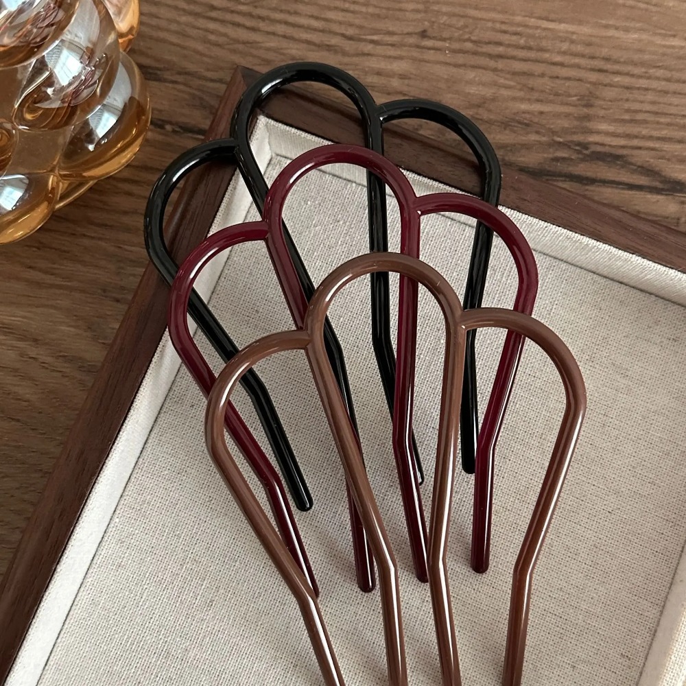 Elegant Soft Acrylic U-Shape H - Hair Fork Stick avaliação e preço